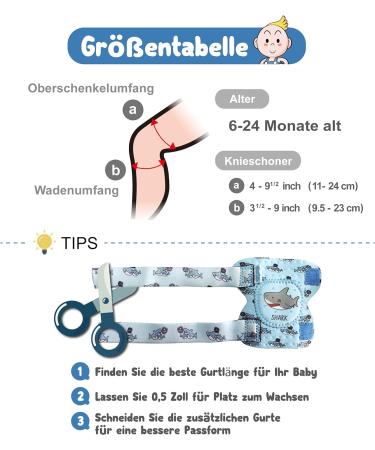 Simply Kids Baby Knee Pads for Crawling - 2 Pairs | Toddler Infant Knee Protectors - Black - Buy Online on GoSupps.com