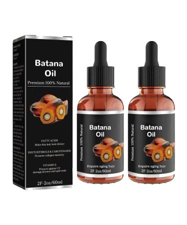Batana Oil Organic for Healthy Hair,Promotes Hair Wellness for Men & WomenEnhances Hair & Skin Radiance,Leaves Your Hair Smoother Oil (2 pcs)
