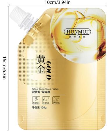  JPSDOWS Golden Snake Mask with Retinol | 100g Peel-Off Mask for Hydration Moisturizing and Cleansing. Absorbs oil detoxifies exfoliates brightens and improves skin radiance. Jpsdows - Buy Online on GoSupps.com