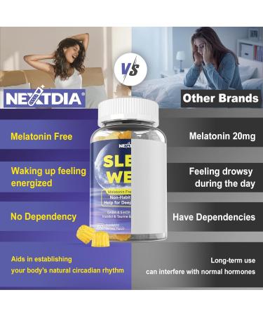 Nextdia Melatonin Free Natural Sleep Gummies for Adults + Vitamin B Complex Gummies for Women - Buy Online on GoSupps.com