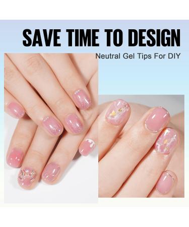 TOMICCA Extra Short Oval Nail Tips 180PCS Pink Soft Gel Nails - 3 in 1 Base Coat Coverage - Matte Full Coverage Nail Tips for Nail Art Extensions - Buy Online on GoSupps.com