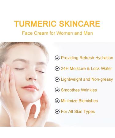 Turmeric Face Cream - Natural Moisturizer for Face & Body | Anti-Aging Turmeric Facial Cream for All Skin Types - Smooths Fine Lines & Wrinkles - Buy Online on GoSupps.com