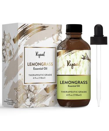 Lemongrass Essential Oil Pure and Natural with Therapeutic Grade Premium Quality Lemongrass Essential Oils for Diffusers 4 Fl Oz