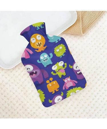 Cartoon Hot Water Bottle with Plush Cover - Hand Warmer for Adults & Children | 26.5x15.3cm - International Shipping Available - Buy Online on GoSupps.com