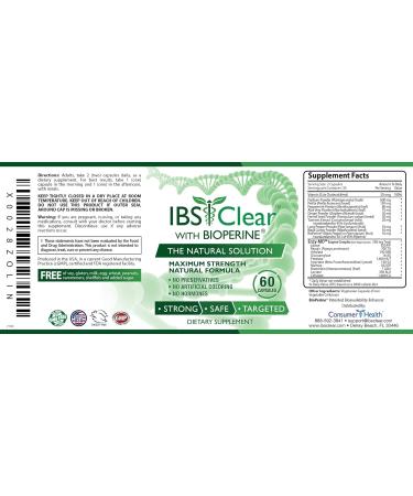 IBS Clear: Natural Relief with Vitamin D, Psyllium Husk & Fennel - 180 Capsules - Buy Online on GoSupps.com
