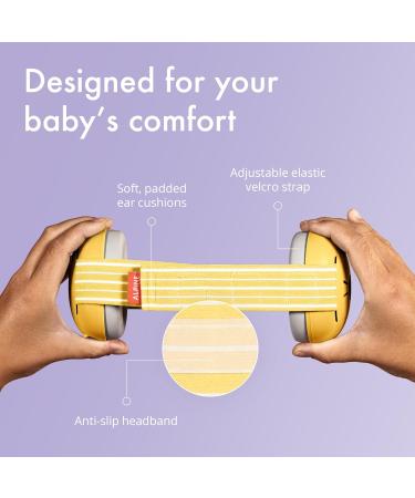Alpine Muffy Baby Ear Defender for Babies and Toddlers | CE & UKCA Certified | Noise Reduction Earmuffs - Yellow - Buy Online on GoSupps.com