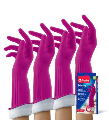 Playtex Living Reuseable Rubber Cleaning Gloves, Medium (Pack - 4) Medium (Pack of 4)