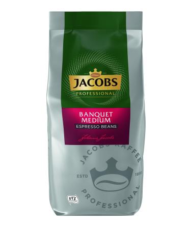 Jacobs Professional Banquet Medium Espresso whole coffee beans 1kg mild intensity 3/5 Banquet Medium Espresso 1 kg (1 pack) - Buy Online on GoSupps.com