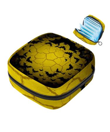 MUOOUM women's bonds with Halloween eye patterns storage bags menstrual pad bag portable menstrual cup bag with zipper for teenagers girls women women color 6