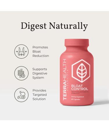 Terra Health Essentials Bloat Control | Fast-Acting No Bloat Relief w/Digestive Enzymes Probiotic Strains for Targeted Anti Bloat Support - Lactase Lipase Protease & Amylase for Digestive Health - Buy Online on GoSupps.com