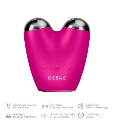 Geske SmartAppGuided Microcurrent Face-Lifter | 6-in-1 Anti-Aging Device for Facial Lifting Jawline Training & Double Chin Removal - Buy Online on GoSupps.com