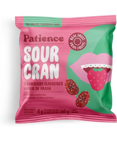 Patience & Co. SourCran Sour Strawberry 12x60g - Buy Online on GoSupps.com