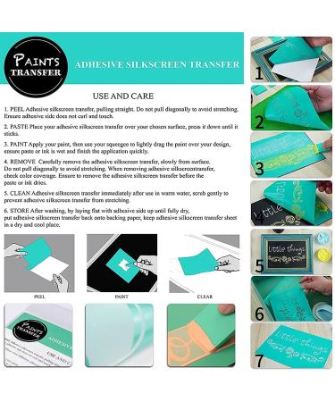 Chalk Stencils Transfers Mesh - Self Adhesive, Washable & Reusable 5X7 Inch | Silk Screen Stencils for Chalk Paste - Paints Transfer - Buy Online on GoSupps.com