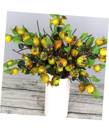 Zerodeko 2pcs Simulation Pomegranate Fruit Fireplace Decor Decorative Bouquet Christmas Garland Light House Decorations for Home Red Berry Faux Branches Silk Flower Wedding Props - Buy Online on GoSupps.com