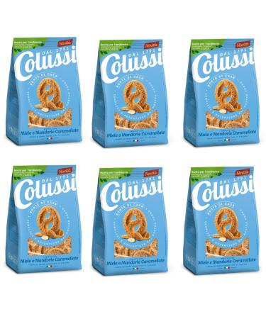 Colussi Biscotti Honey and Caramelized Almonds Pack of 6 biscuits with honey and caramelized almonds 300 g