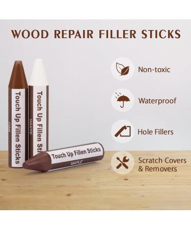 SEISSO Wood Furniture Scratch Repair Filler Sticks - 8 Color Wax Crayons for Furniture Floor Table & Cabinet Mark Repair | Premium Quality Cover & Remover - Buy Online on GoSupps.com