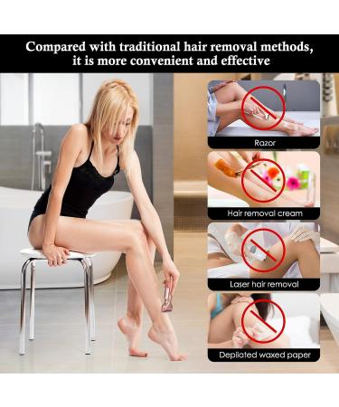 Women's Painless Facial Hair Remover Epilator - USB Rechargeable with 2 Replacement Heads for Bikini, Legs, Underarms - Buy Online on GoSupps.com
