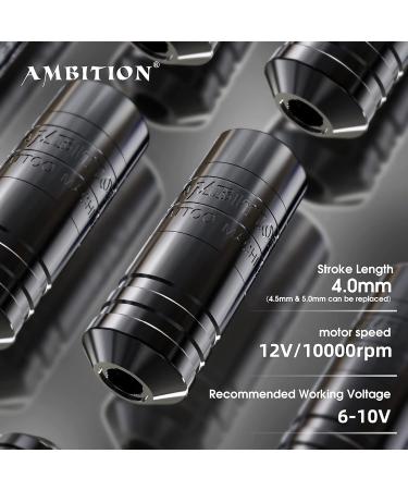 Ambition Torped Rotary Tattoo Machine Short Pen with Brushless Motor - Professional Gold Tattoo Gun for Artists | RCA Cord Compatible - Buy Online on GoSupps.com