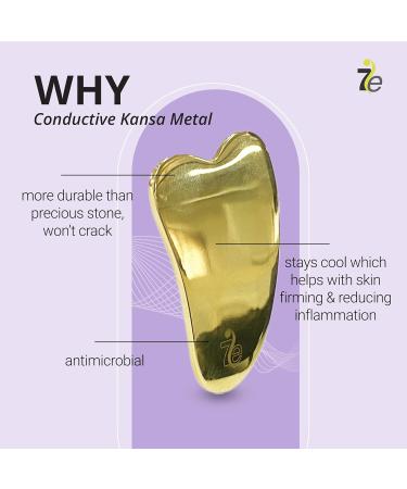 Buy Gua Sha Facial Tools | Ayurvedic Bronze Kansa Guasha for Anti-Aging Lymphatic Drainage & Skin Toning - Buy Online on GoSupps.com