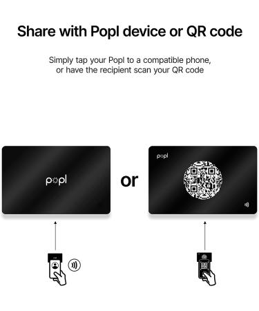 Popl Smart NFC Networking Card - Share with a Tap - iPhone & Android (Black) - Buy Online on GoSupps.com