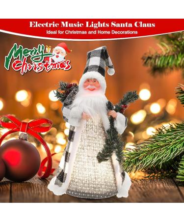 Electric Singing Walking Santa Claus Plush Toy with Music & Lights - Gray - Buy Online on GoSupps.com