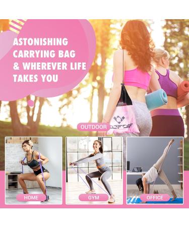 Pull Up Resistance Bands for Women - Dark Purple Exercise Bands with Training Poster | Home Gym Fitness & Physical Therapy - Buy Online on GoSupps.com