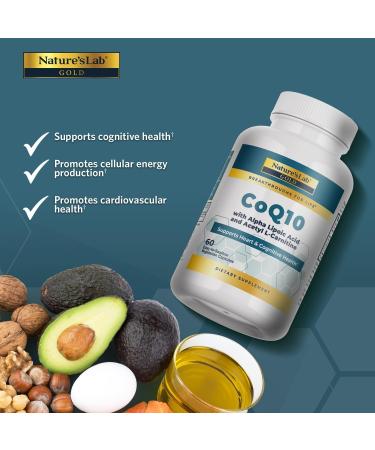 Nature's Lab CoQ10 + Alpha Lipoic Acid + Acetyl L-Carnitine HCl Capsules - Heart & Cognitive Health Support - 60 Count - Buy Online on GoSupps.com