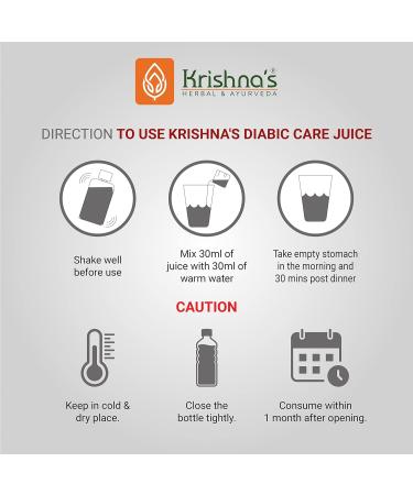 Krishna's Diabic Care Juice - 1000 ml | Blend of 11 herbs Methi Amla Karela Jamun Kutki Guduchi & 5 other herbs to manage sugar levels | Health Drink | Made in India Jamun 1 l (Pack of 1) - Buy Online on GoSupps.com