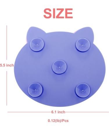  2-Pack Makeup Brush Cleaning Mat Cute Cat Ear Animal Design Silicone Portable Brush Cleaner Pad Washing Tools with Suction Cups US Patent Registered (Purple+Green) - Buy Online on GoSupps.com
