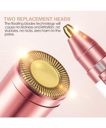 2 in 1 Rechargeable Eyebrow Trimmer & Hair Remover for Women - Painless Electric Razor with Light - Buy Online on GoSupps.com