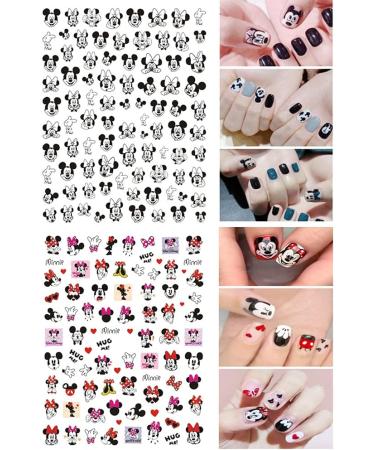 Cute Cartoon Nail Art Stickers - 3D Self Adhesive Decals for DIY Nail Designs - 6 PCS - Buy Online on GoSupps.com