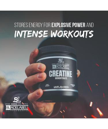 BLACKLABEL Supplements Creatine Monohydrate Powder 60 Servings Unflavored Creatine Powder for Muscle Gain and Strength Support Daily Creatine Supplement for Men and Women 5g per Serving - Buy Online on GoSupps.com