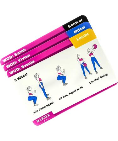 Manger Sport Workout of the Day Cards - 50 Mini Exercise Cards for Stomach Legs & Butt - Portable Gym Solutions for Your Handbag - Buy Online on GoSupps.com
