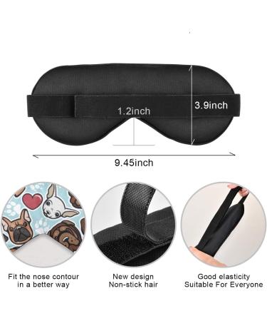 ALAZA Cute Doodle Dog Print Animal Sleep Mask - Blackout Cooling Eye Mask for Women Men - Buy Online on GoSupps.com