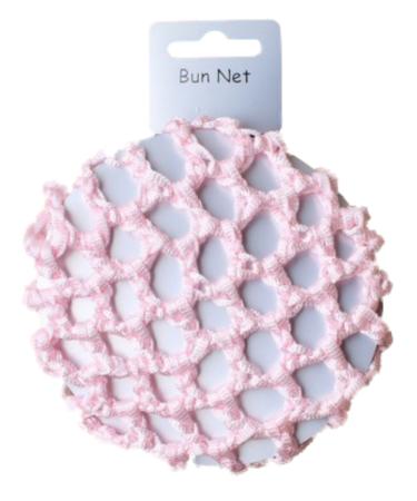 Girls Pink Knotted Ribbon Bun Hair Net - Dancewear Ballet Bridal Accessories by Pritties Accessories