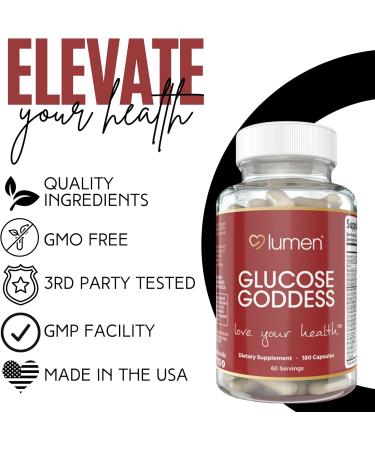 Lumen Naturals Gluco Goddess for Women with Cinnamon Banaba L-Taurine & Bitter Melon Extract 180 Capsules 60 Servings Non-GMO Vegan & Gluten-Free - Buy Online on GoSupps.com