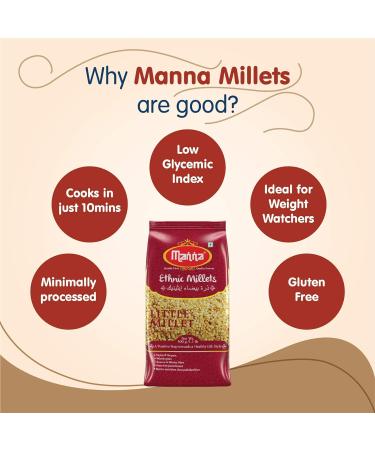 Organic Little Millet/Kutki 1 Kg (35.27 OZ) - Premium Quality, Gluten-Free Superfood - Buy Online on GoSupps.com