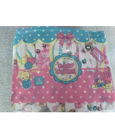 LittleForBig Adult Brief Diapers - 10 Pack ABDL Printed Baby Cuties in Pink | International Shipping Available - Buy Online on GoSupps.com