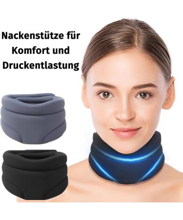 Snooze Sleep Aid Neck Support | Orthopedic Memory Foam Travel Pillow - Best Neck Support for Sleep (Gray) - Buy Online on GoSupps.com