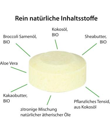  GREENDOOR GREENDOOR Natural Cosmetics Bar Lemon Verbena Shampoo 75g - Vegan - Silicone-free - For all hair types - With organic shea butter and aloe vera - Unisex natural care - Buy Online on GoSupps.com