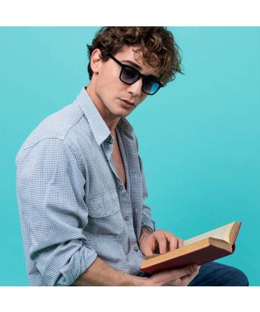 Shop Contacta Suncity Sunglasses & Reading Glasses for Men & Women | Rectangular Black Frames with +3.00 Diopters Lightweight 30g - Buy Online on GoSupps.com