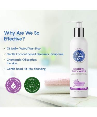 YANG Tear-Free Natural Baby Shampoo (400ml) & Tear-Free Natural Baby Wash with Calendula Avocado Oils and USDA-Certified Organic Oils Like Argan Chamomile (200 ml) - Buy Online on GoSupps.com