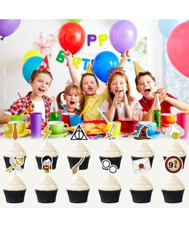 Magical Harry Cake Toppers for Potter Magical Potter School Wizard Birthday Party Cupcake Decorates(48pcs) - Buy Online on GoSupps.com