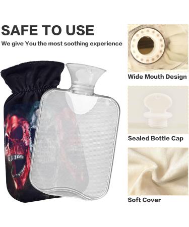 NAANLE ROCK SKULL 1L Transparent Hot Water Bottle | Handfoots Heating Bag for Pain Relief & Cold Therapy International Shipping Available - Buy Online on GoSupps.com