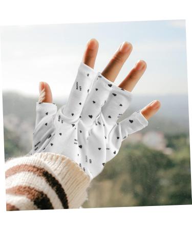 minkissy 10 Pairs UV manicure gloves hand cover nail art protective gloves UV fingerless gloves for women Accessories pattern manicure polyester gloves Nail supplies - Buy Online on GoSupps.com
