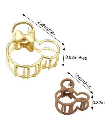 5PCS Mouse Lady Thick Hair Barrette | Vintage Metal Hair Claw Clips for Mouse Ears Theme Party | Non-slip Hair Accessories for Women, Girls, Kids - Buy Online on GoSupps.com