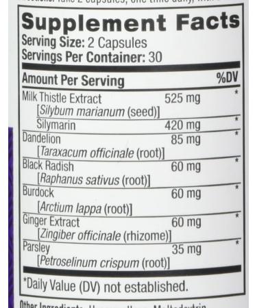 Natrol Milk Thistle 525 mg - 60 Capsules for Liver Support & Detox - Buy Online on GoSupps.com