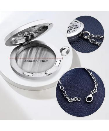Rixerkoc Aromatherapy Diffuser Bracelet Necklace Set | Essential Oil Medallion with 10 Refill Pads - Ideal Gift for Women & Girls - Buy Online on GoSupps.com