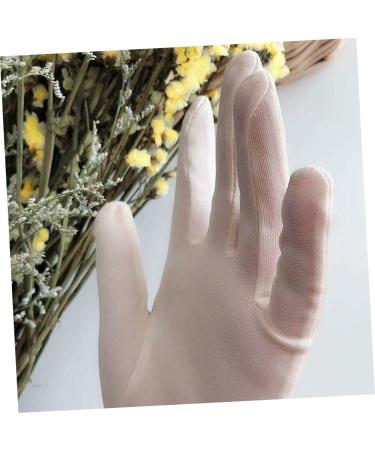 FRCOLOR Mittens 1 Pair Grooming Gloves Inspection Gloves Hand Moisturizer Hand Gloves Paraffin Wax Gloves Breathable Moisture Gloves Beauty Accessory Silk Multifunction Jewelry White - Buy Online on GoSupps.com