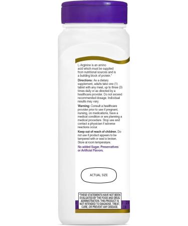 21st Century L-Arginine 1000mg Maximum Strength 100 ea 100 Count (Pack of 1) - Buy Online on GoSupps.com